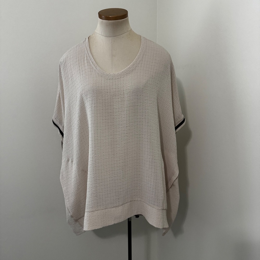 Shannon Passero Medium Elizabeth Oversized Poncho Top Lagenlook Lightweight